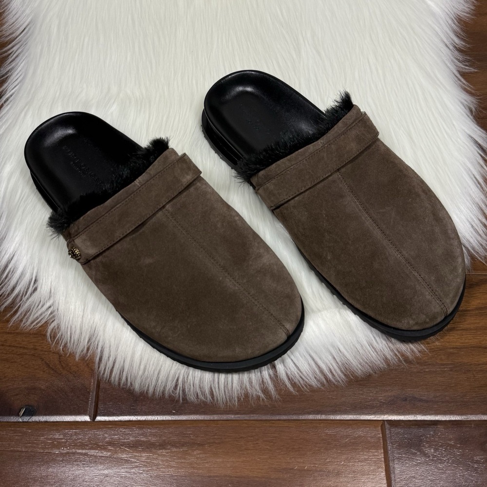 Kurt Geiger Men's Size 42 / US 9‎ Brown Suede Hatton Mule Slides